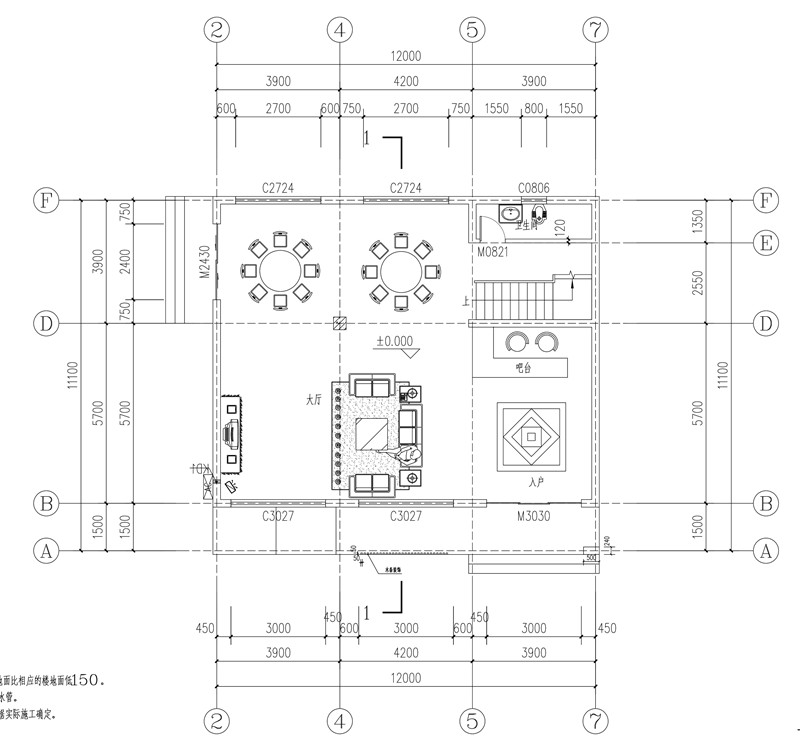 三层现代别墅设计平面图